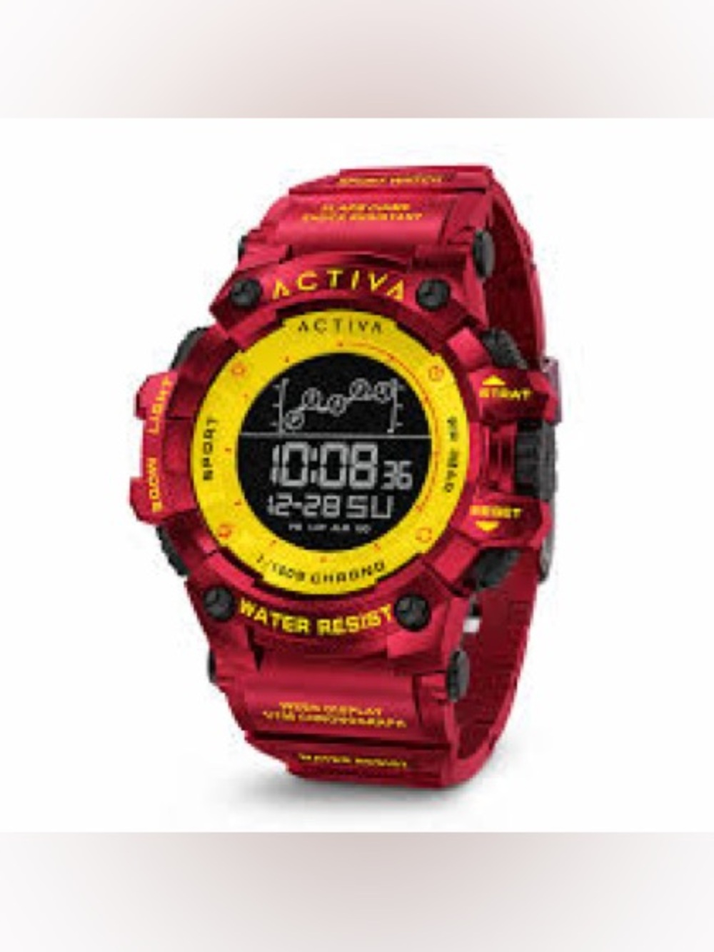 Activa by Invicta Summit X Digital Chronograph Sports Watch w/ Yellow Bezel NWT